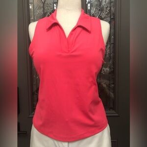 TRETORN Sleeveless Golf Tennis Active Polo Tank with Built in Bra